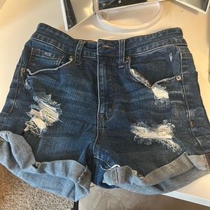Dark denim jean shorts